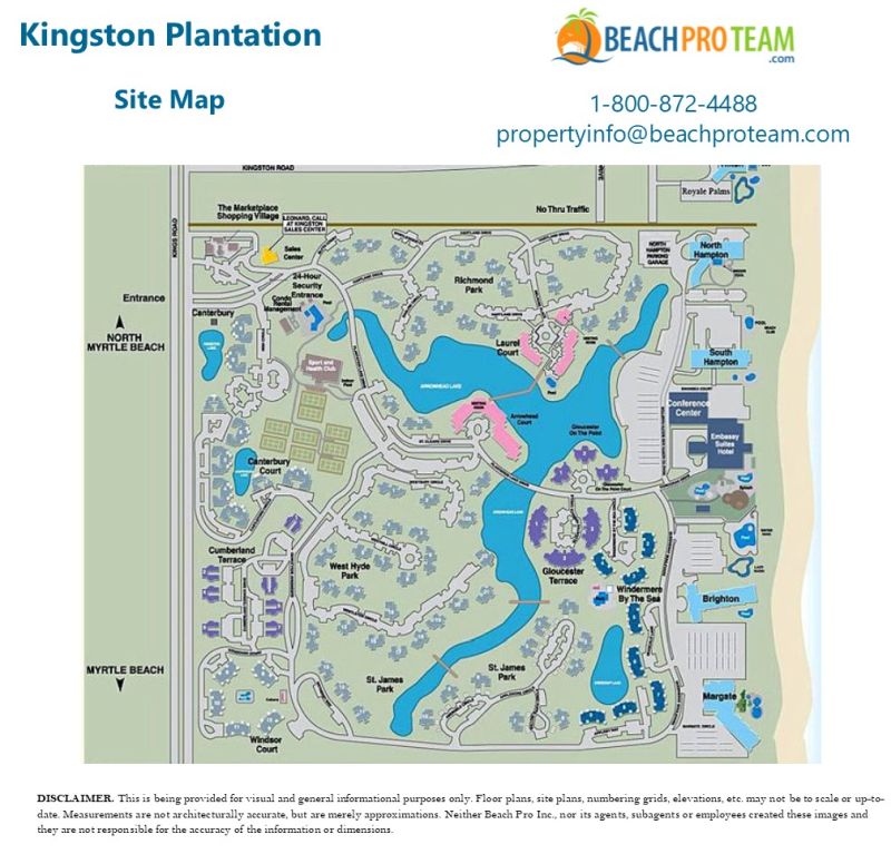 Kingston Plantation Site Map